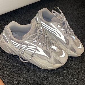 Silver Yeezys worn multiple times a little scuffs